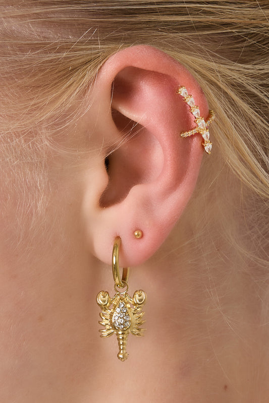 Elegant Copper Zircon Ear Cuffs for All Ears