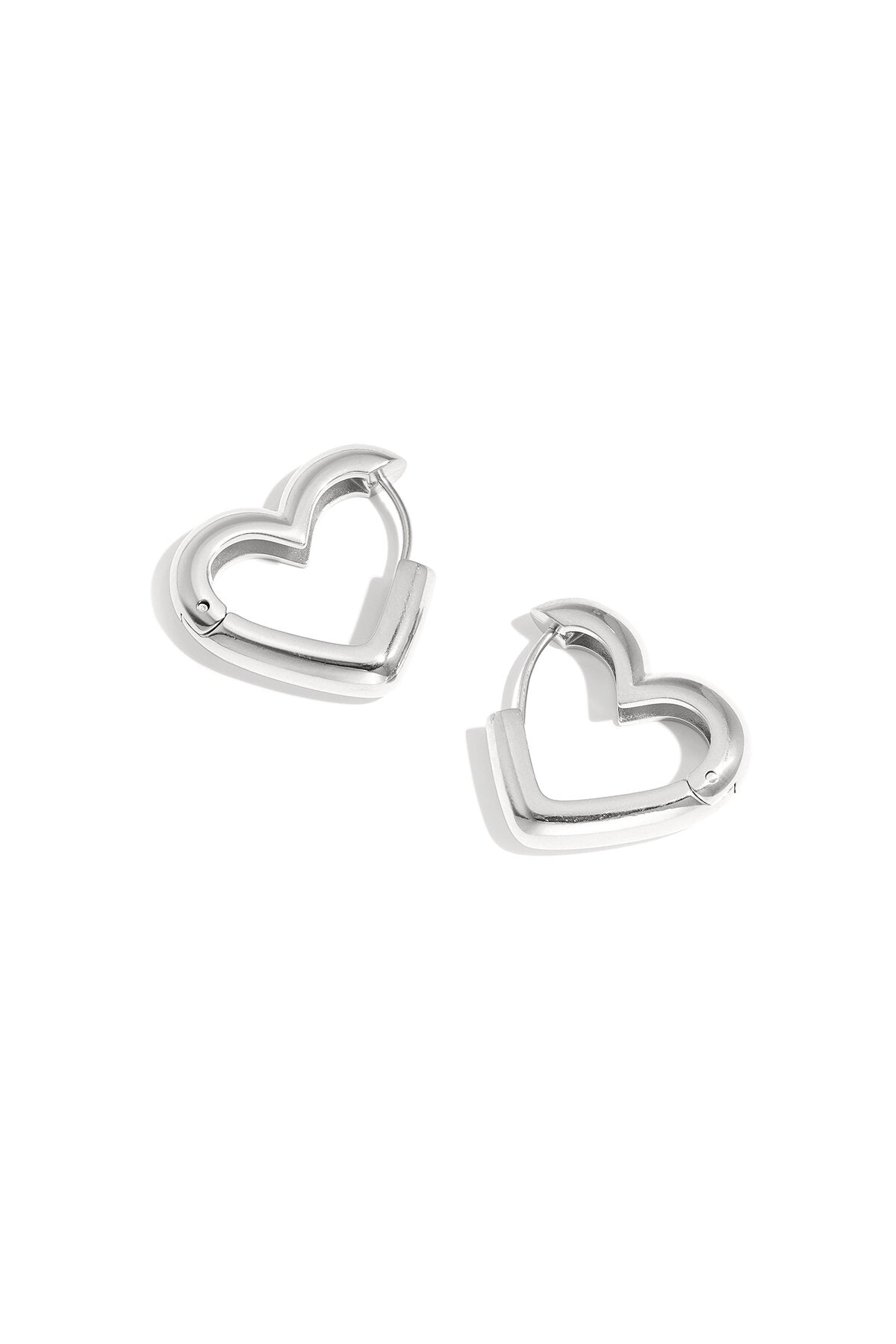Elegant Heart Hoop Earrings for Everyday Wear