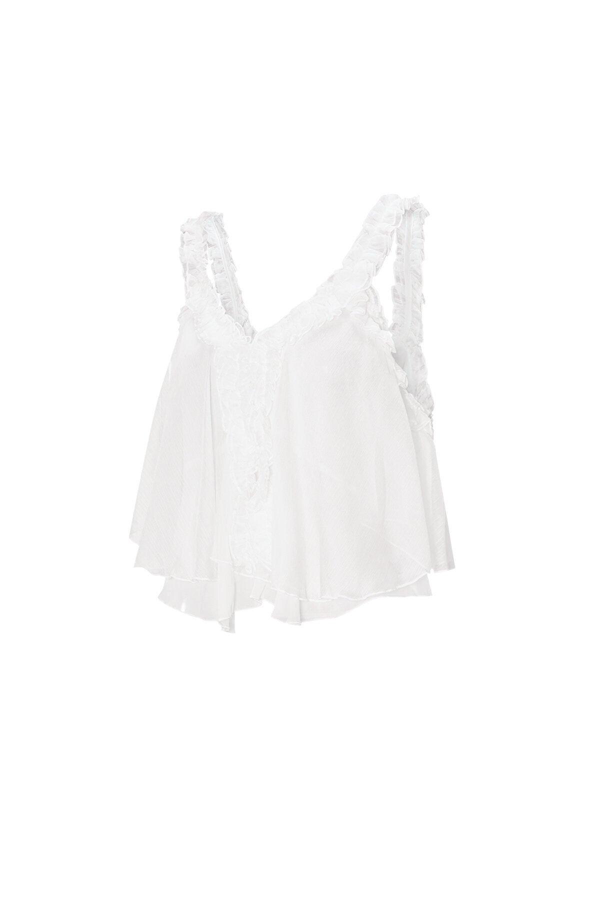 Elegant White Sleeveless Top for Spring/Summer