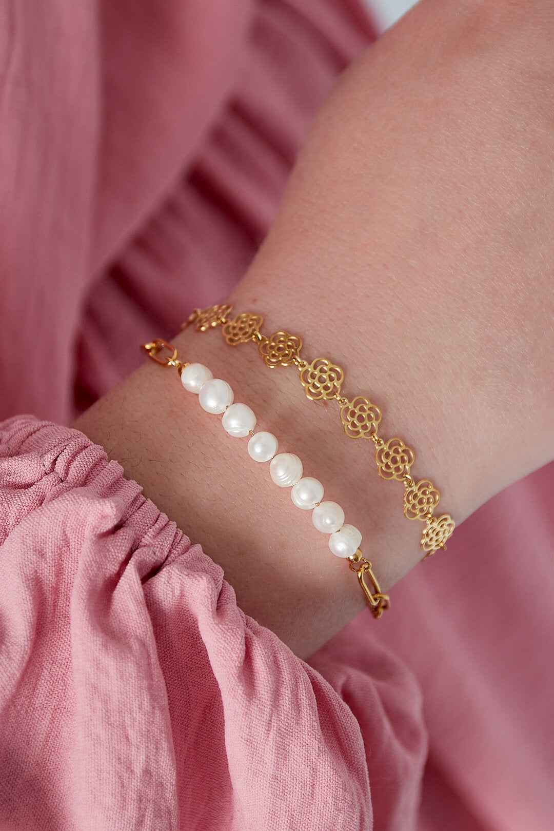 Elegant Flower Chain Bracelet for Women, Spring/Summer