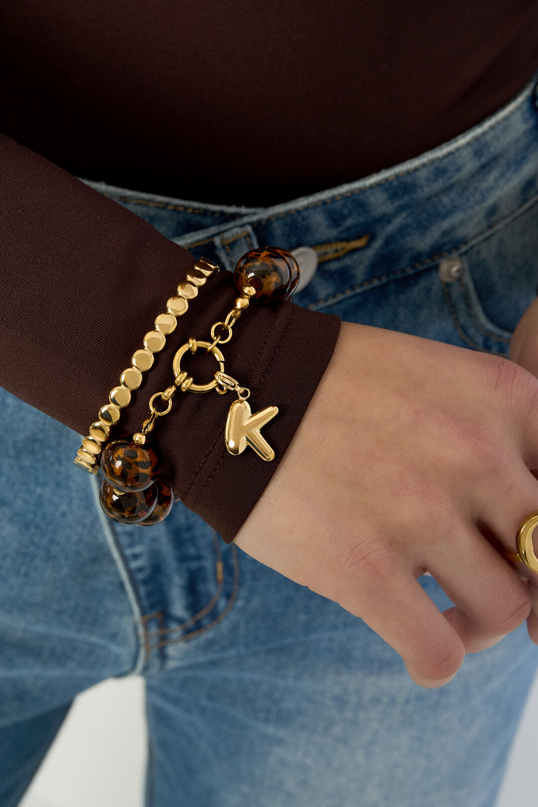 Stylish Leopard Print Beaded Bracelet for Fall