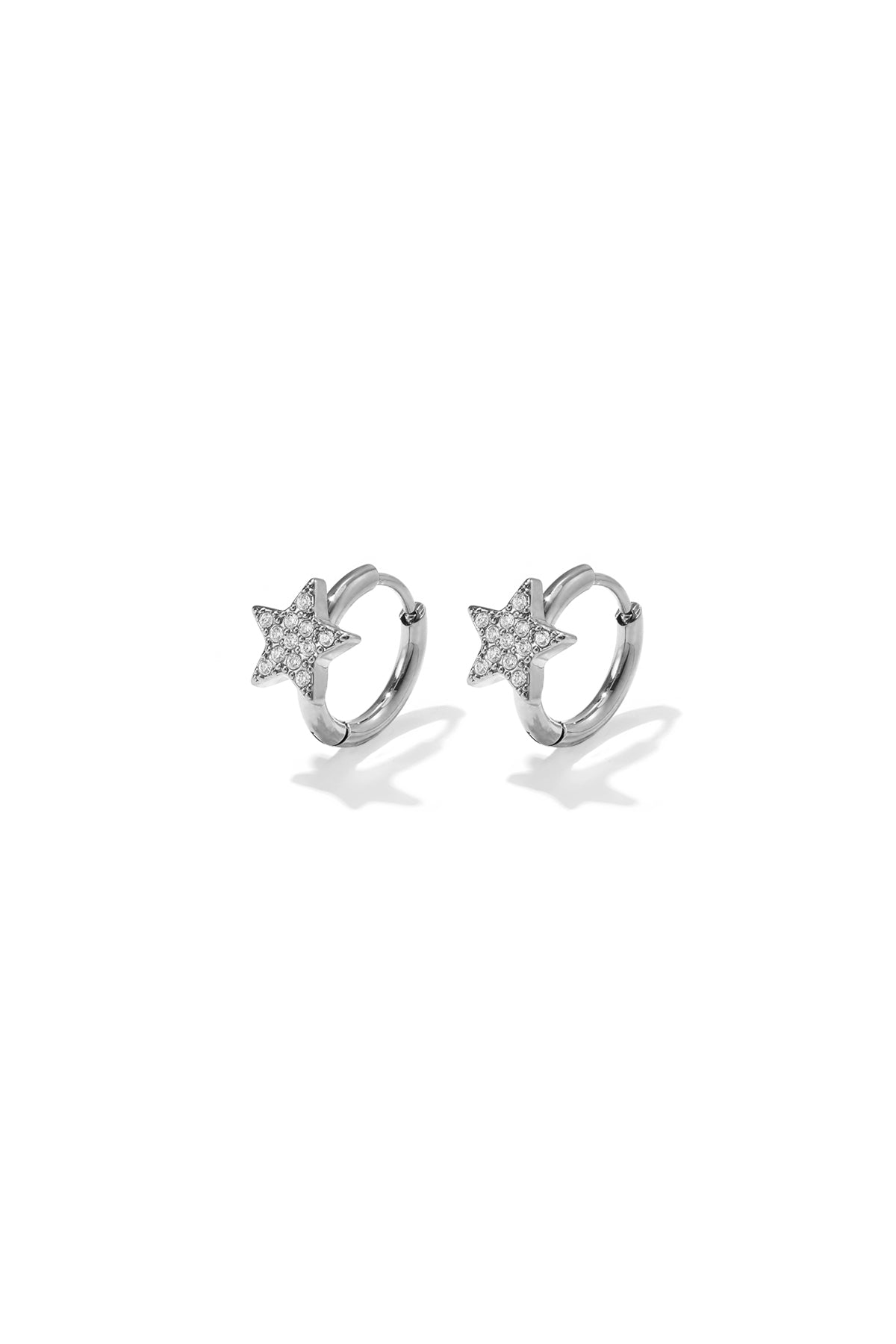 Stainless Steel Hoop Earrings Star Simple Daily Simple Series Women's Jewelry