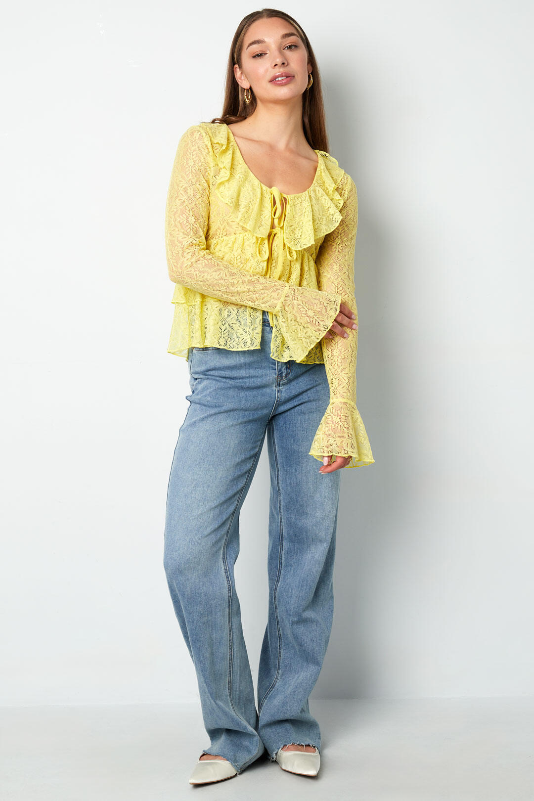 Elegant Woven Long Sleeve Tops for Spring/Summer