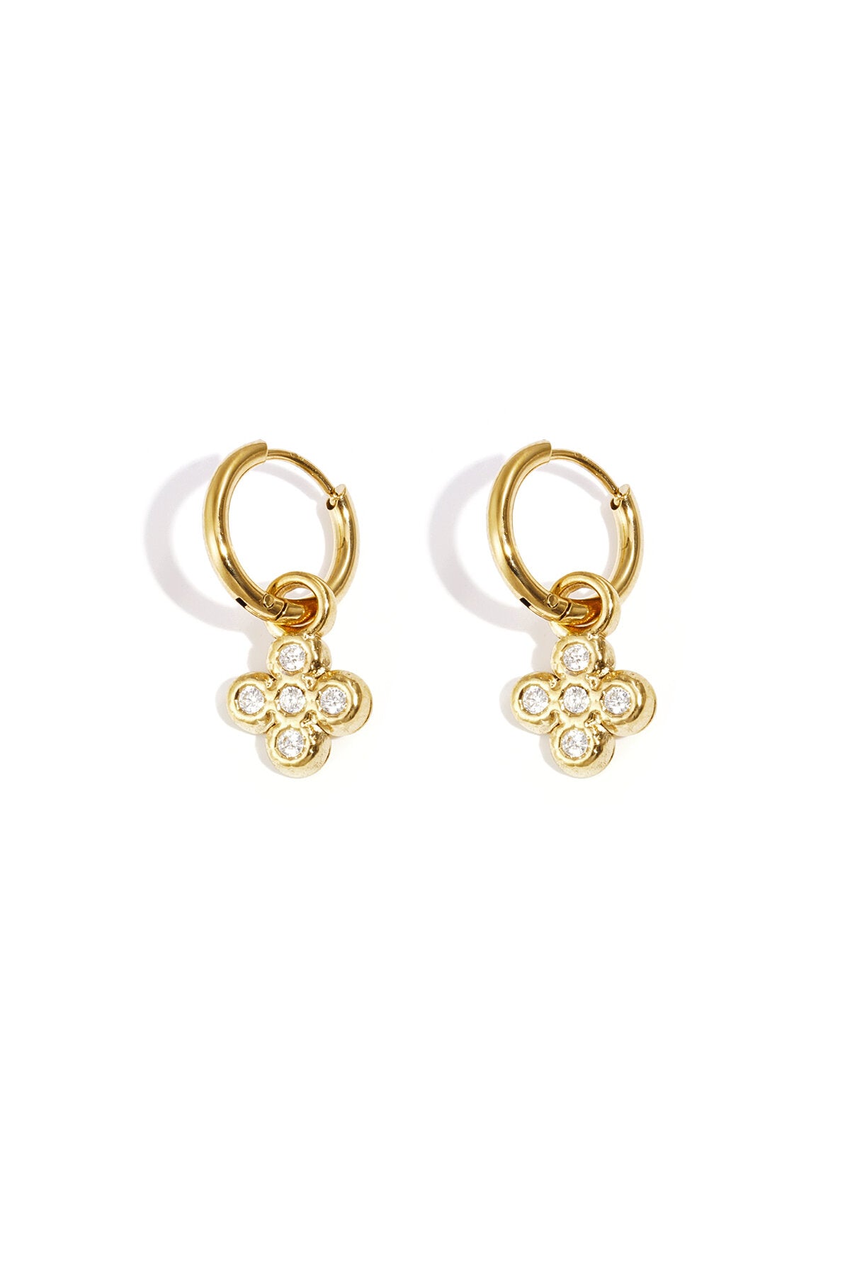 Stylish Clover Rhinestone Drop Earrings for Daily Wear