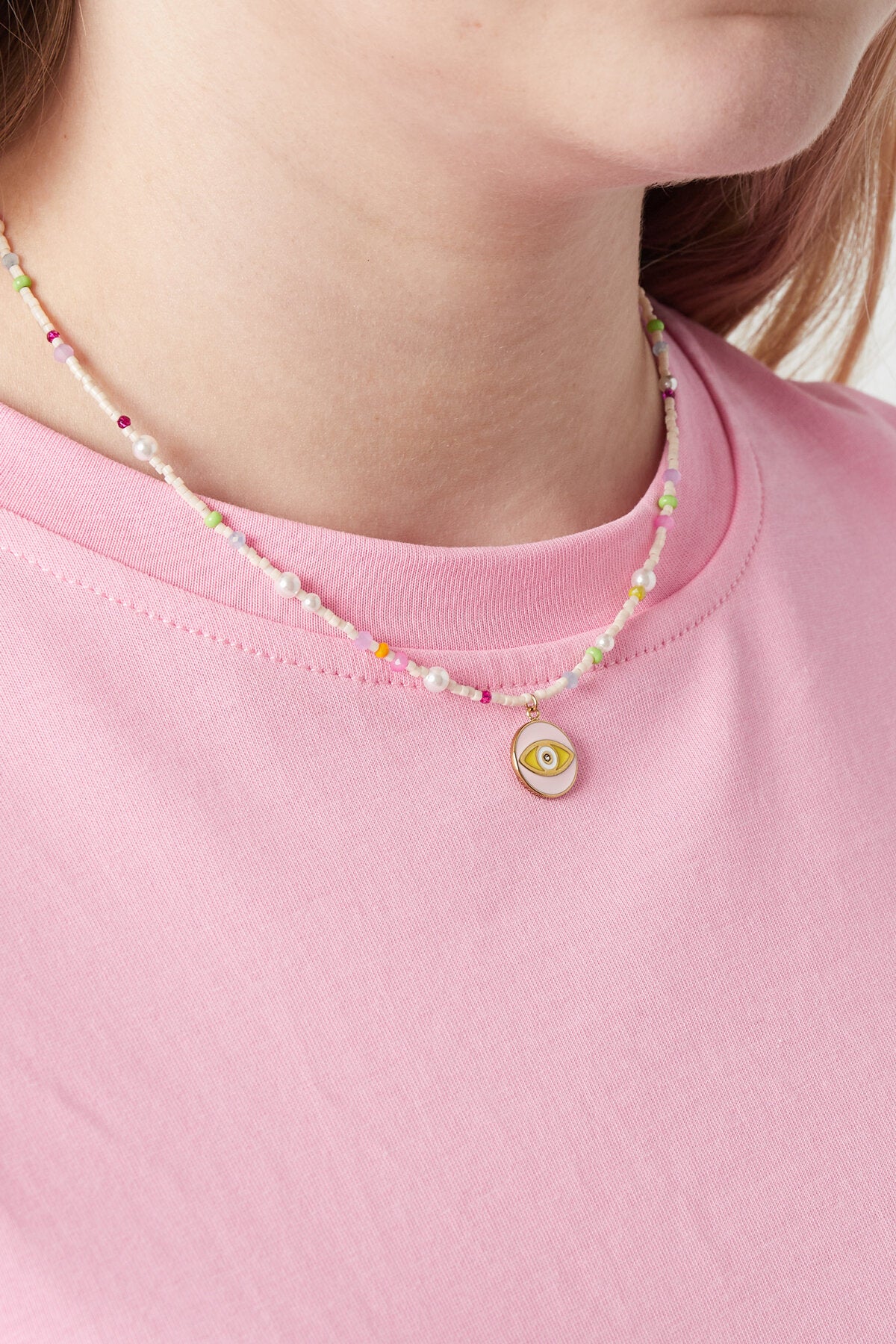 Stylish Pink Multi Beaded Necklace for Everyday Wear