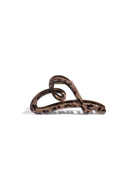 Stylish Khaki and Coffee Brown Leopard Print Hair Clips
