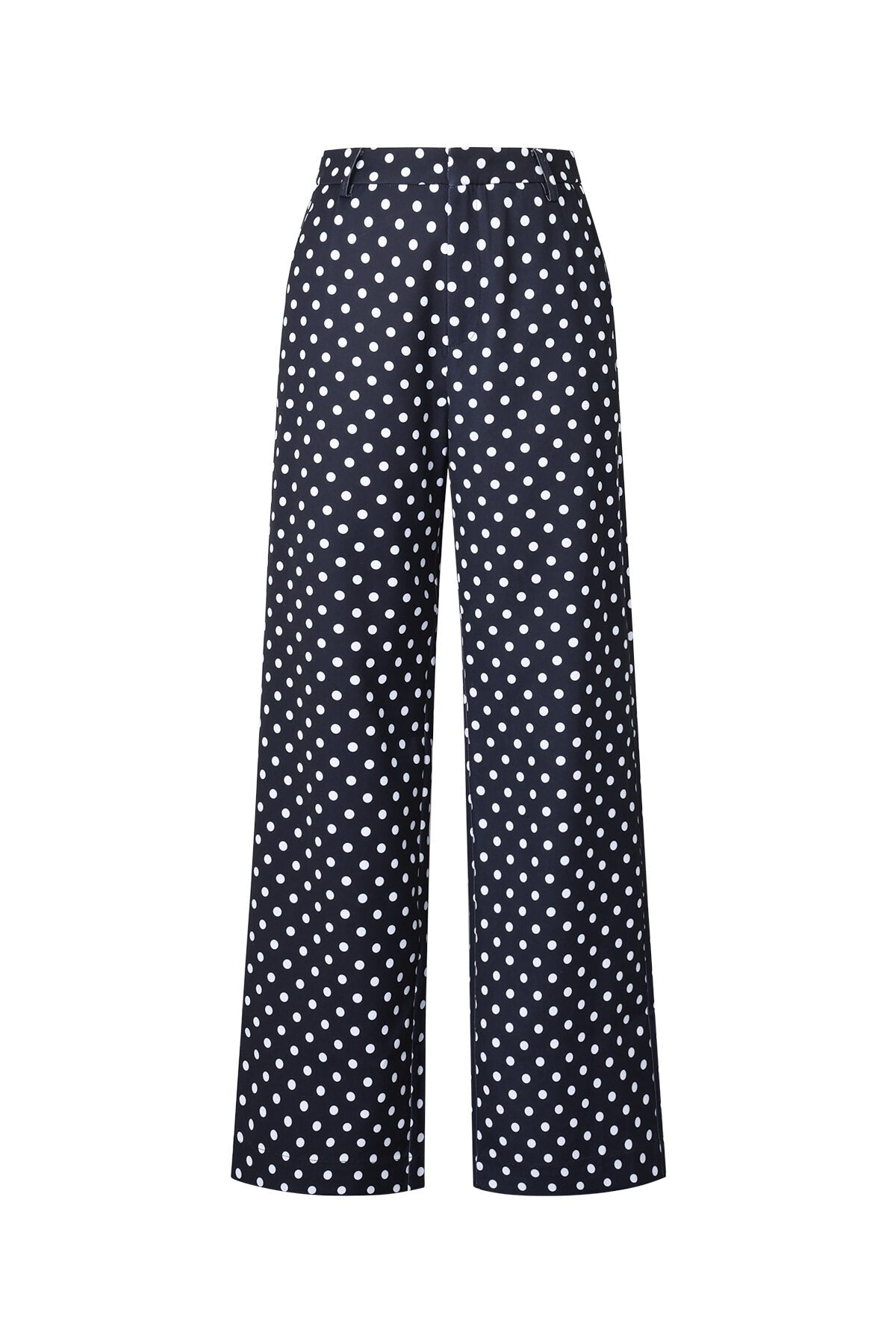 Elegant Polka Dot Straight Pants for All Seasons