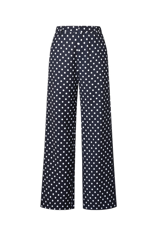 Elegant Polka Dot Straight Pants for All Seasons