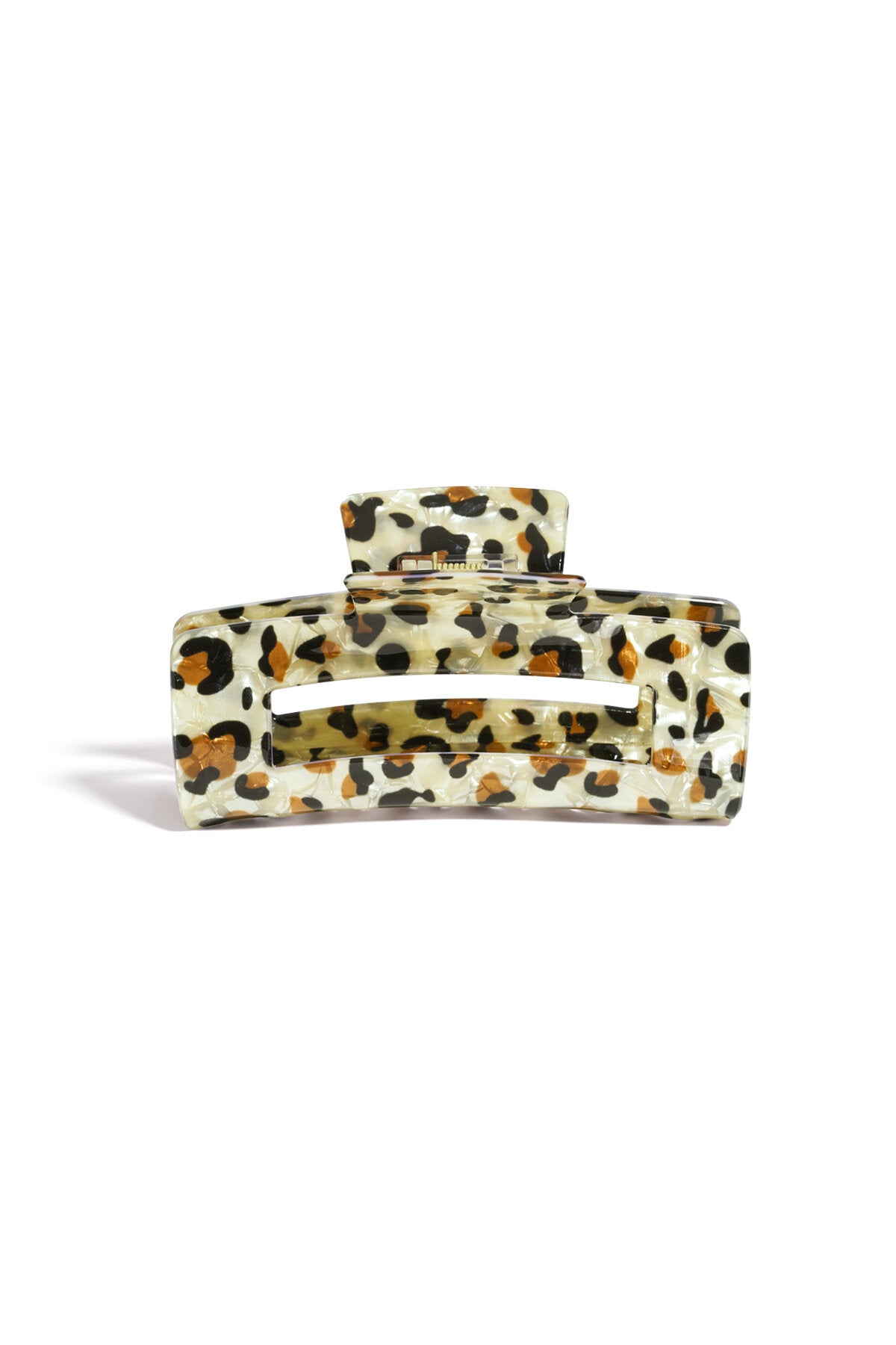 Chic Leopard Print Acrylic Hair Clip for Fall