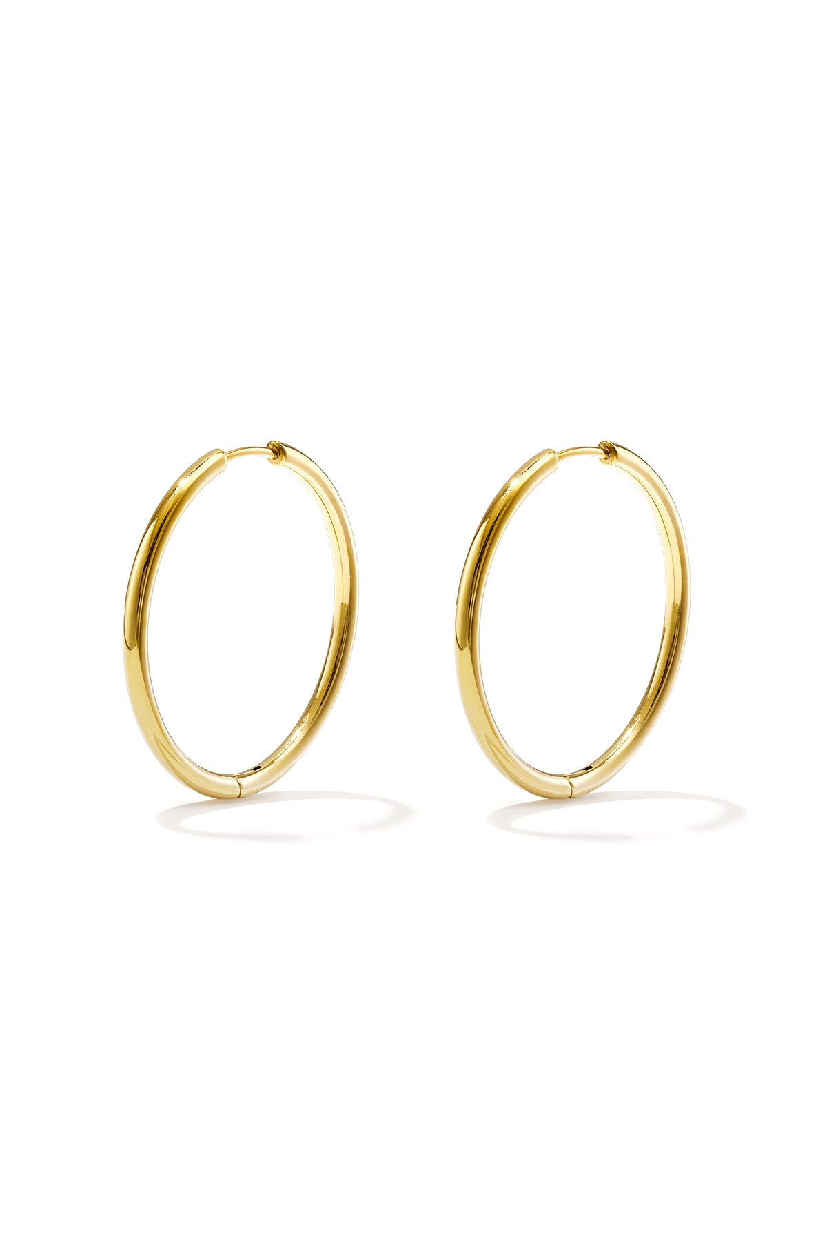 RVS oorbellen hoops klein Goud kleur Stainless Steel