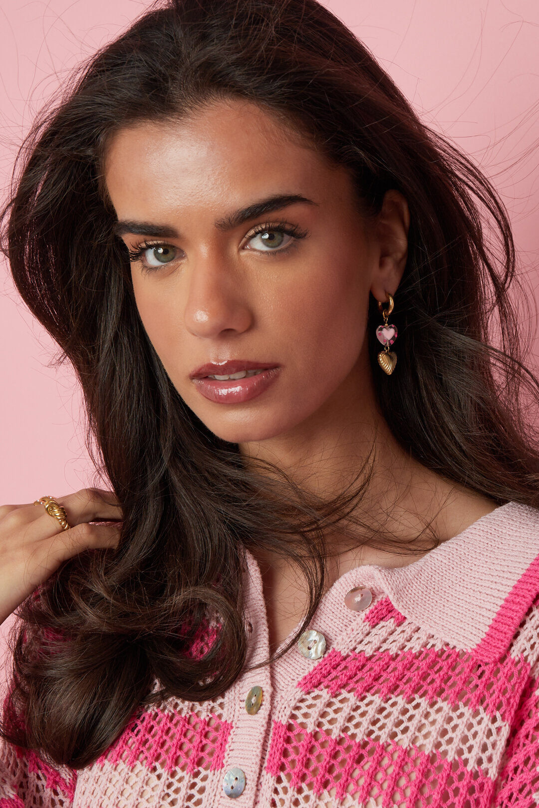 Stylish Heart Dangle Earrings for Spring/Summer