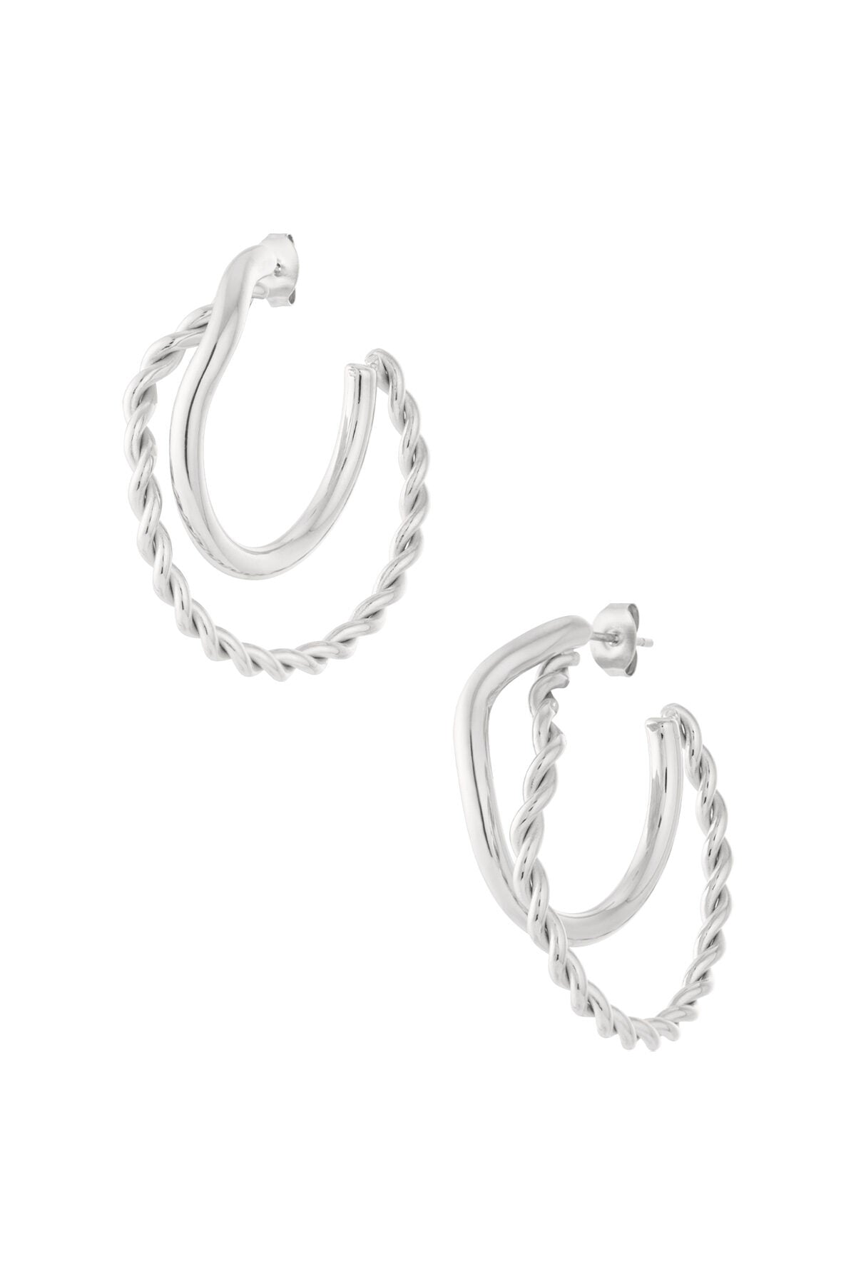 Stylish Stainless Steel Hoop Earrings for Women