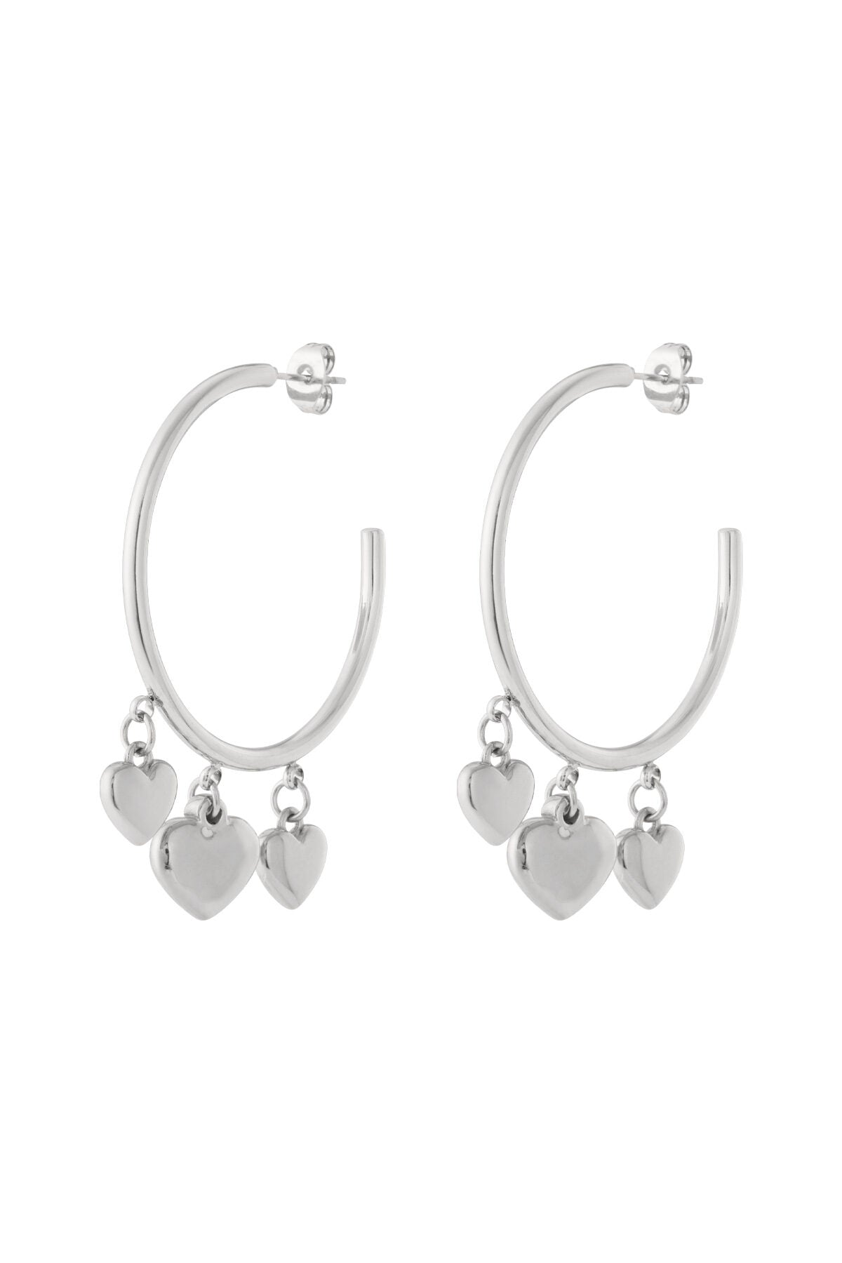 Stylish Heart Hoop Earrings for Everyday Wear