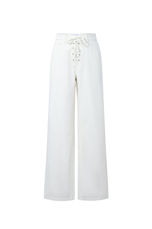 Gimme Off-White Straight Denim Pants - All Fit Comfort
