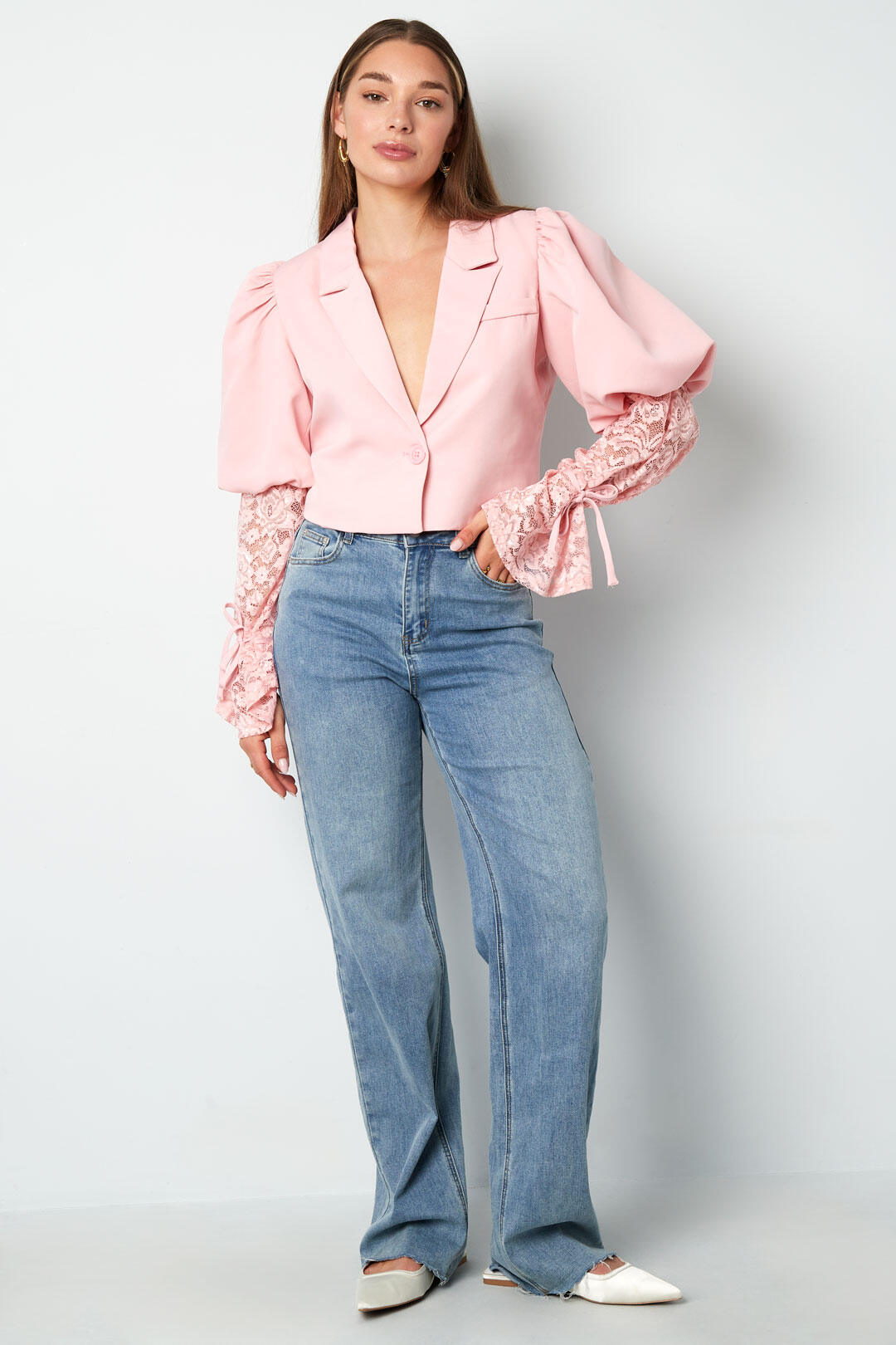 Elegant All-Fit Light Pink Women's Casual Suit