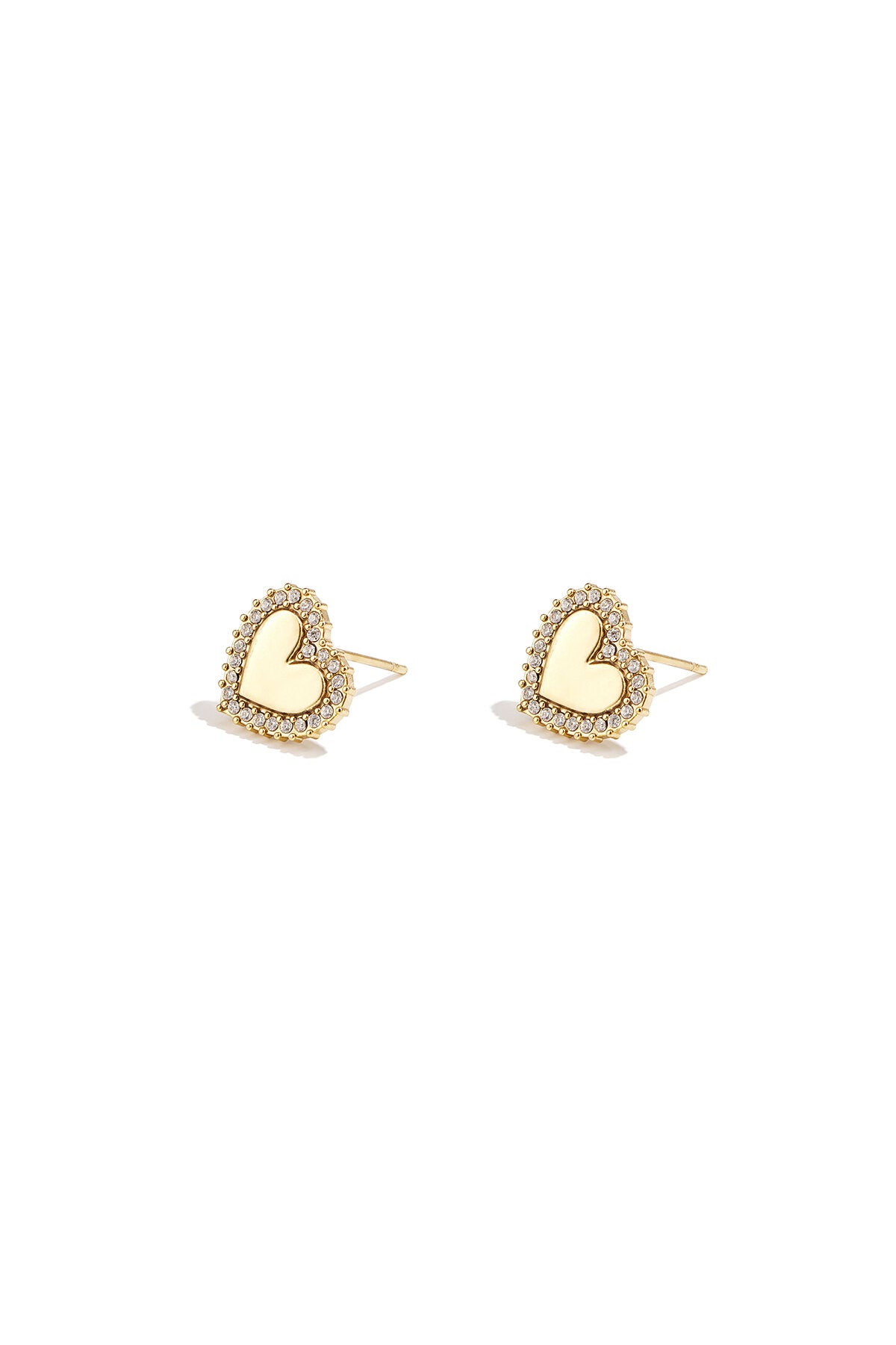 Stylish Heart-Shaped Zircon Stud Earrings for Everyday Wear