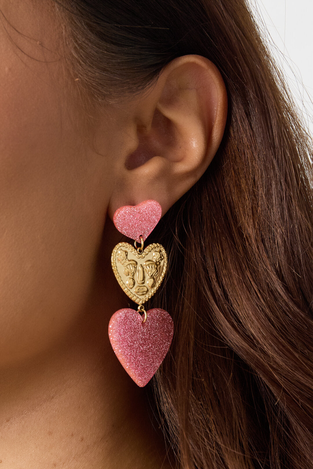 Romantic Heart Dangle Earrings for Spring/Summer