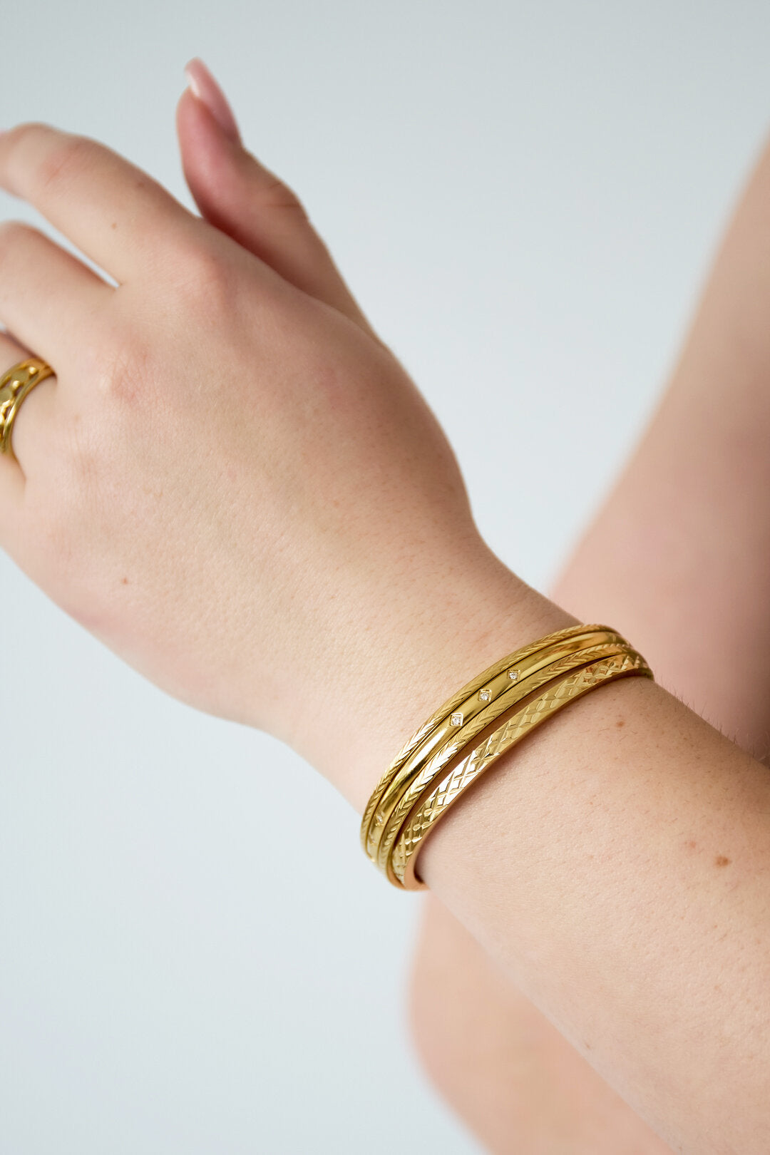 Elegant 14K Gold Plated Bangle for Everyday Glam