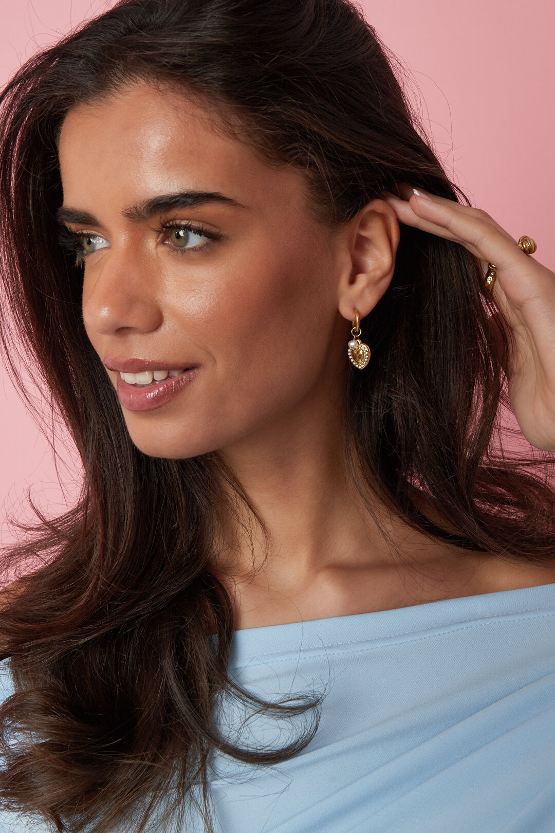 Elegant Heart-Shaped Drop Earrings for Everyday Glam