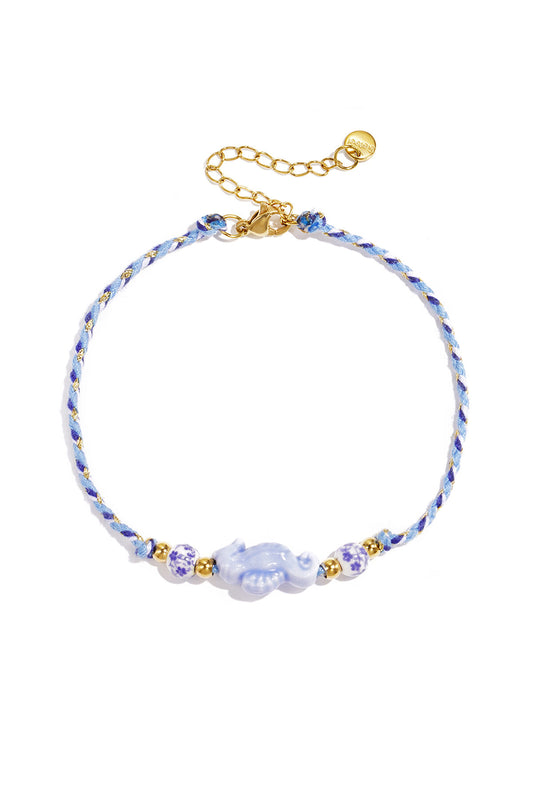 Charming Green and Blue Rope Anklet for Summer