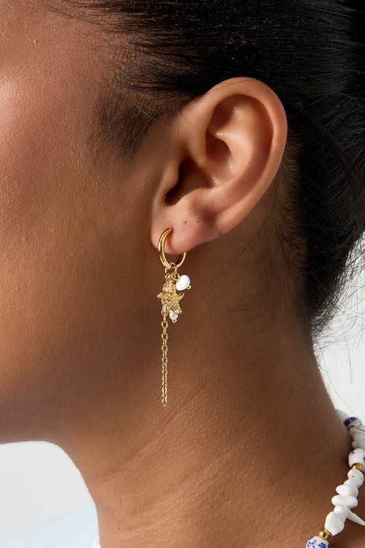 Romantic Starfish Beaded Earrings for Spring/Summer