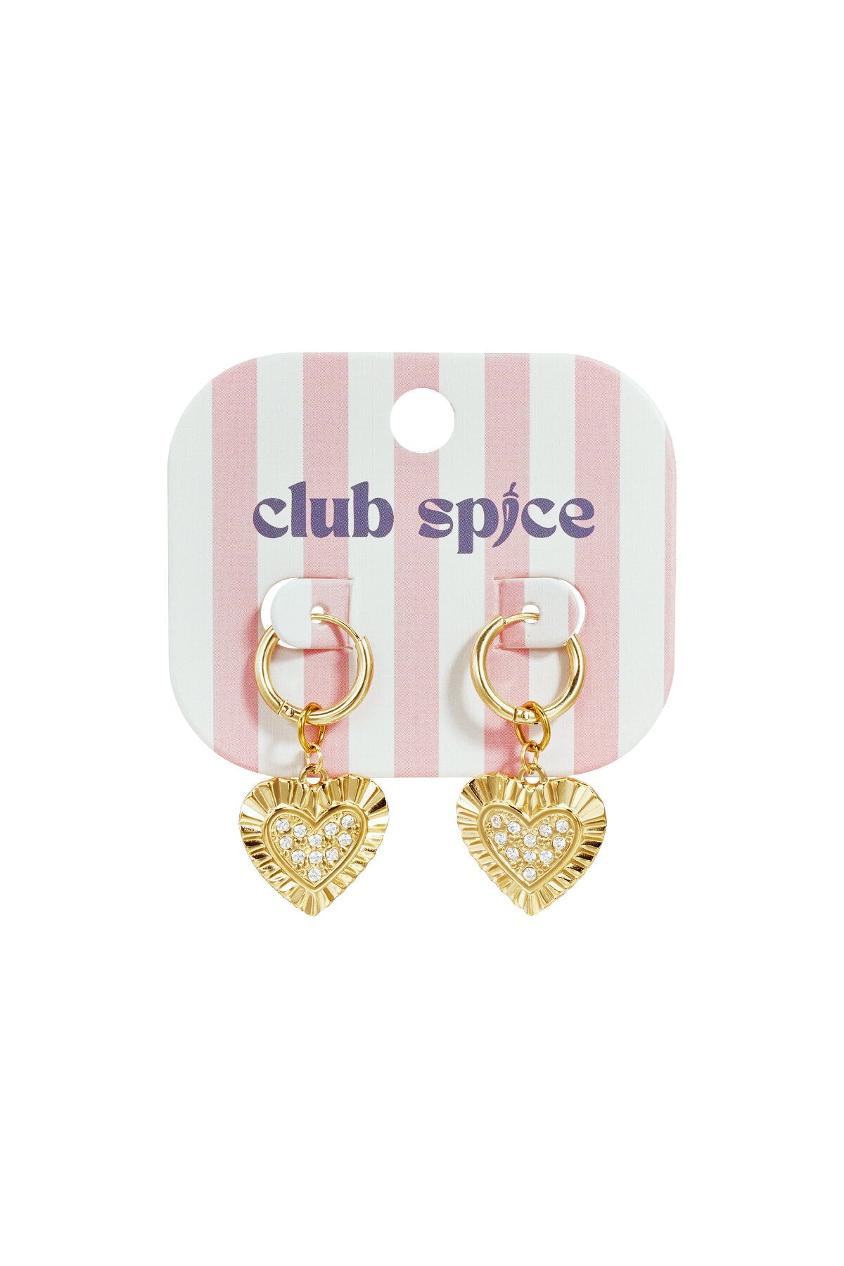 Elegant Heart Shaped Drop Earrings for Women - 14K Gold Plated