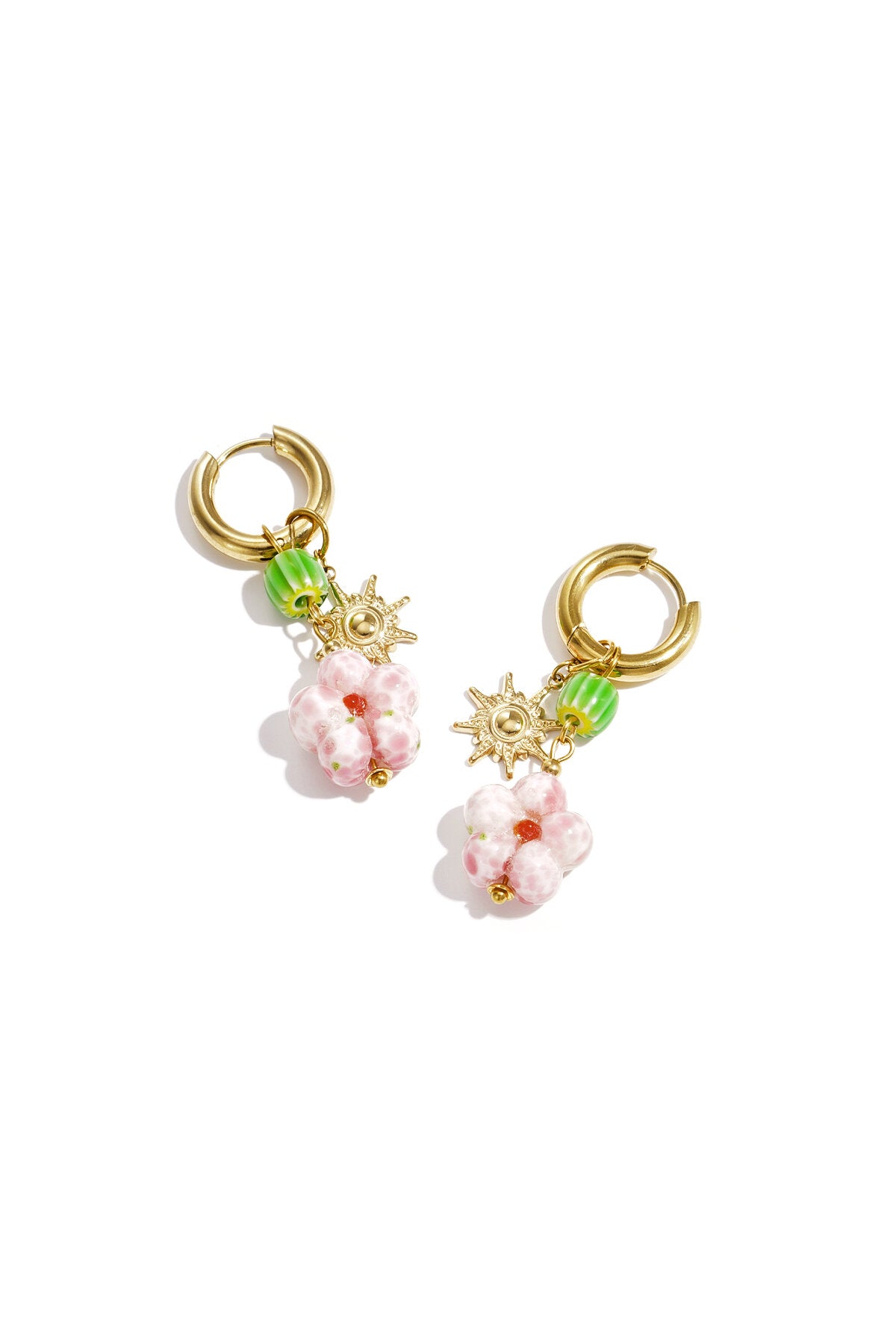 Romantic Pink Bead Earrings for Spring/Summer