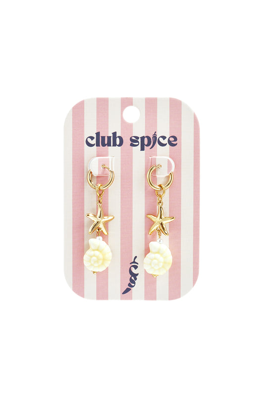 Elegant Shell & Starfish Drop Earrings for Beach Lovers