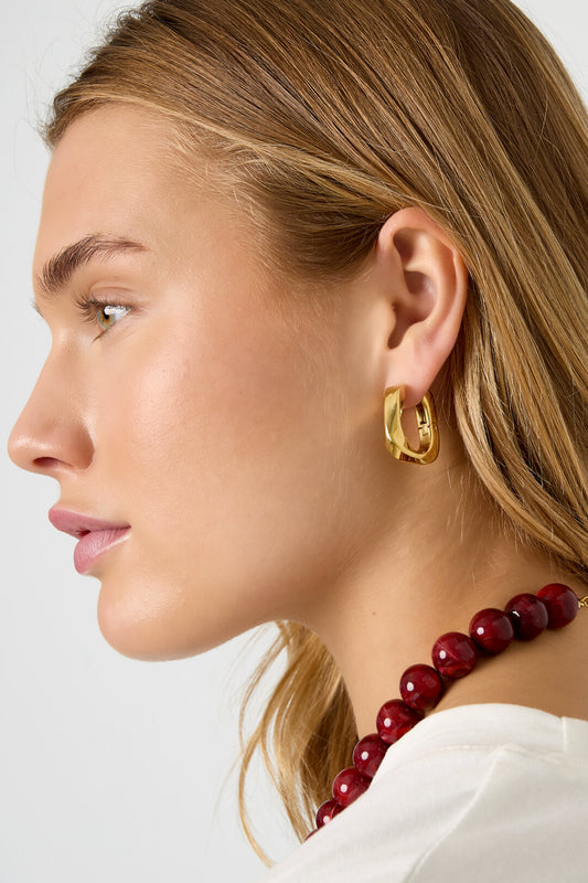 Stylish Stainless Steel Hoop Earrings - Simple & Casual