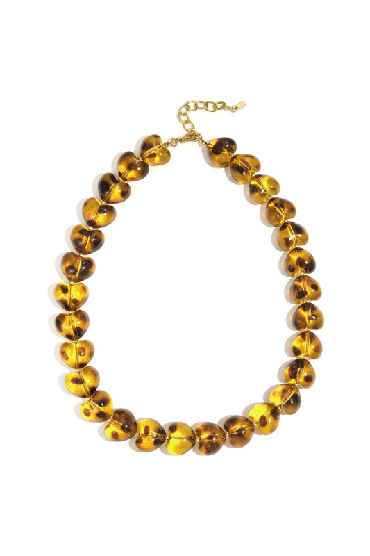 Elegant Leopard Print Beaded Necklace for Women