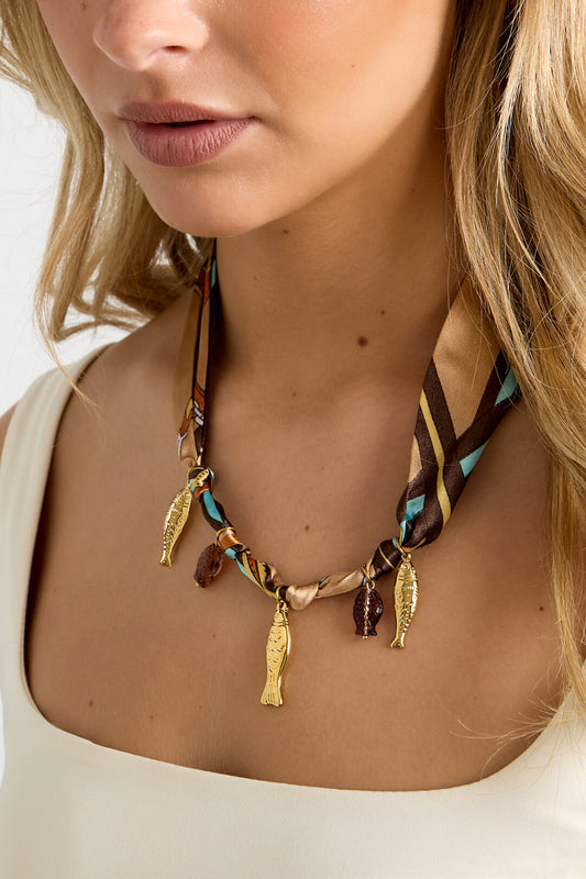 Elegant Gold Braided Necklace for Winter Glam