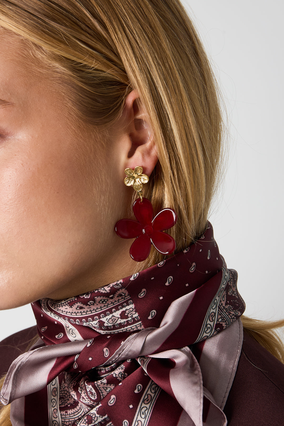 Acryl oorbellen met bloemmotief, eenvoudige collectie voor feestjes/bijeenkomsten, luxe damessieraden