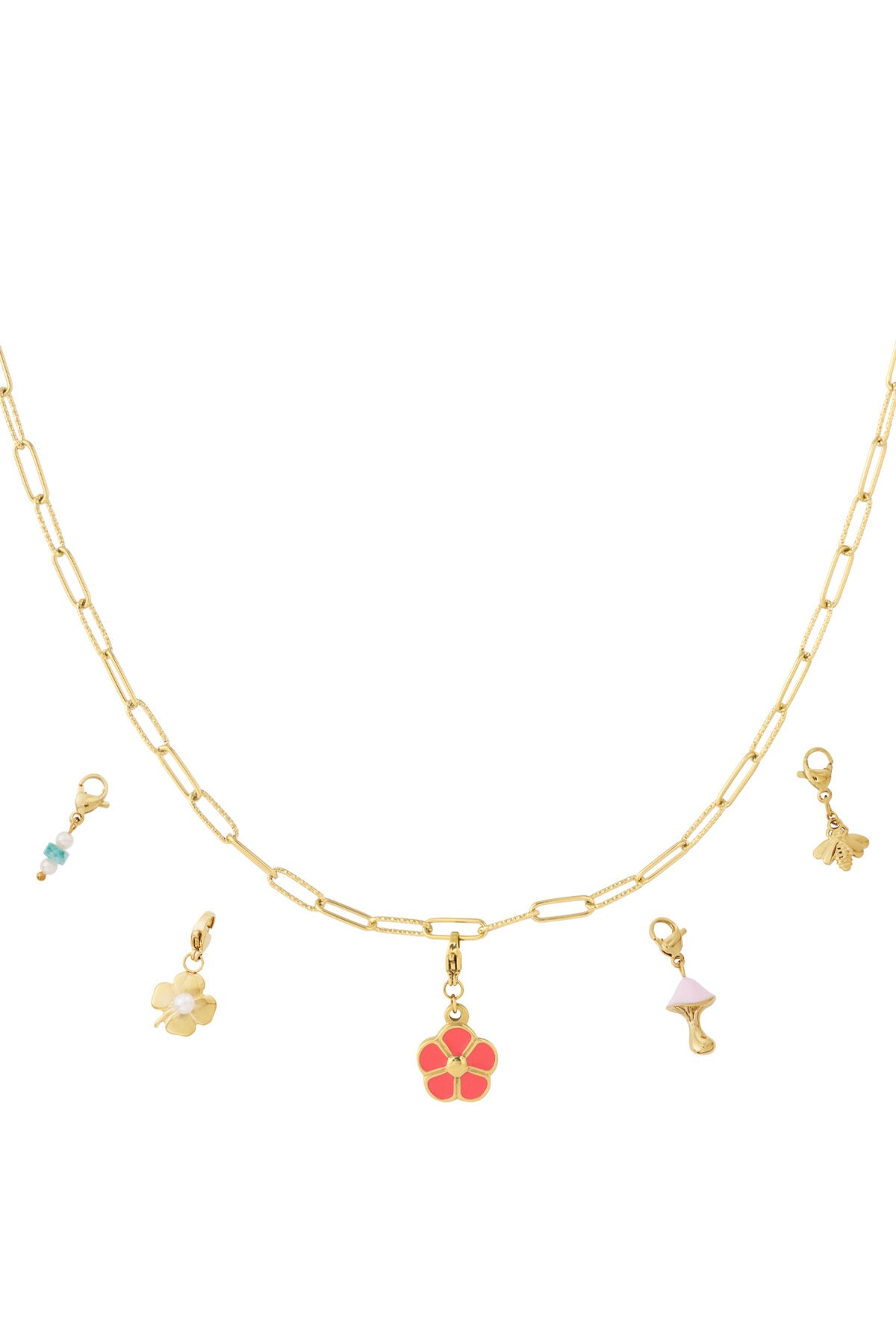 Elegant 14K Gold Plated Flower Pendant Necklace
