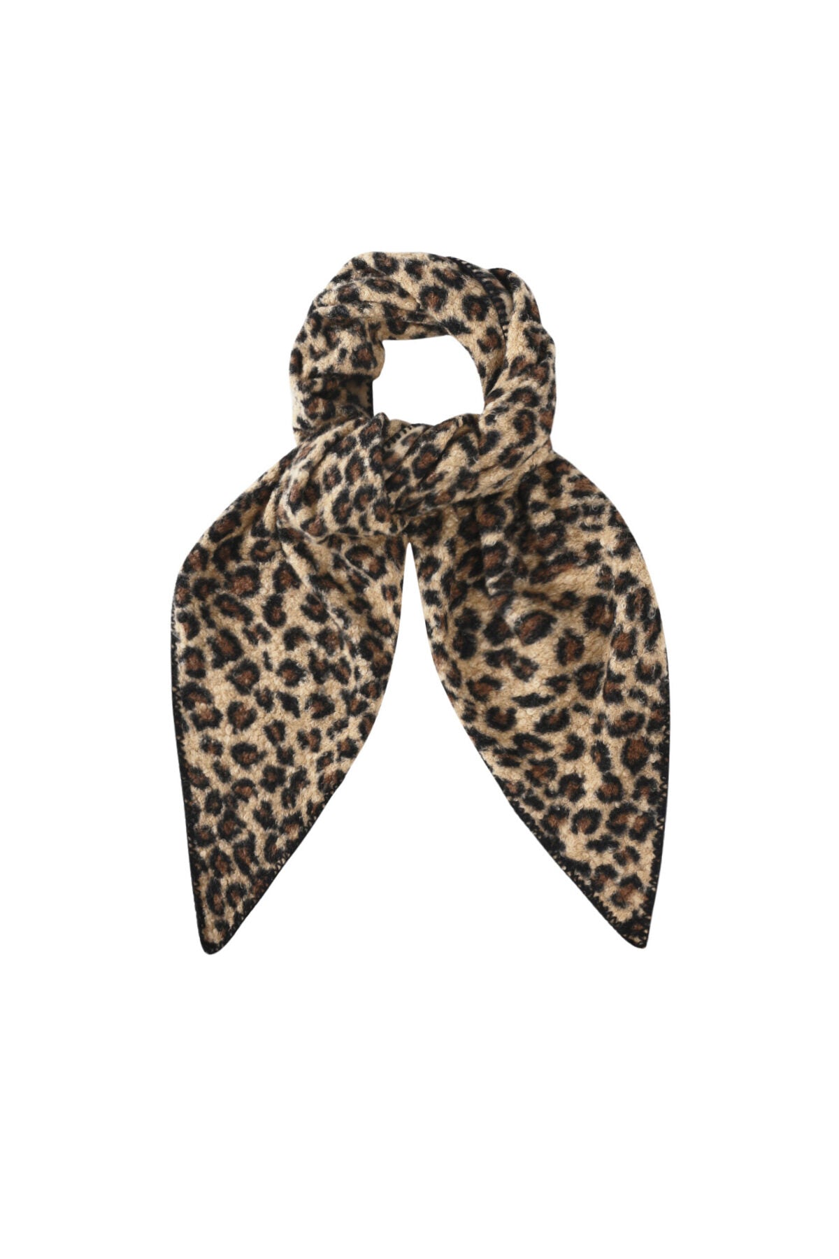 Stylish Khaki and Camel Leopard Print Winter Scarf for Women