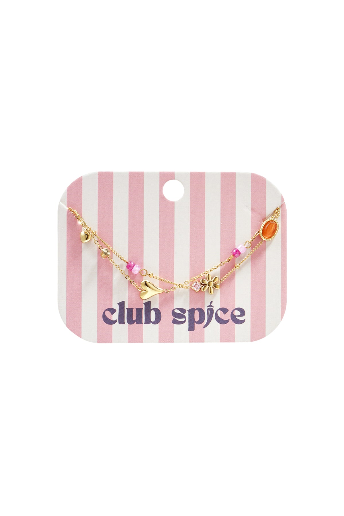 Elegant Gold Heart Charm Bracelet for Women