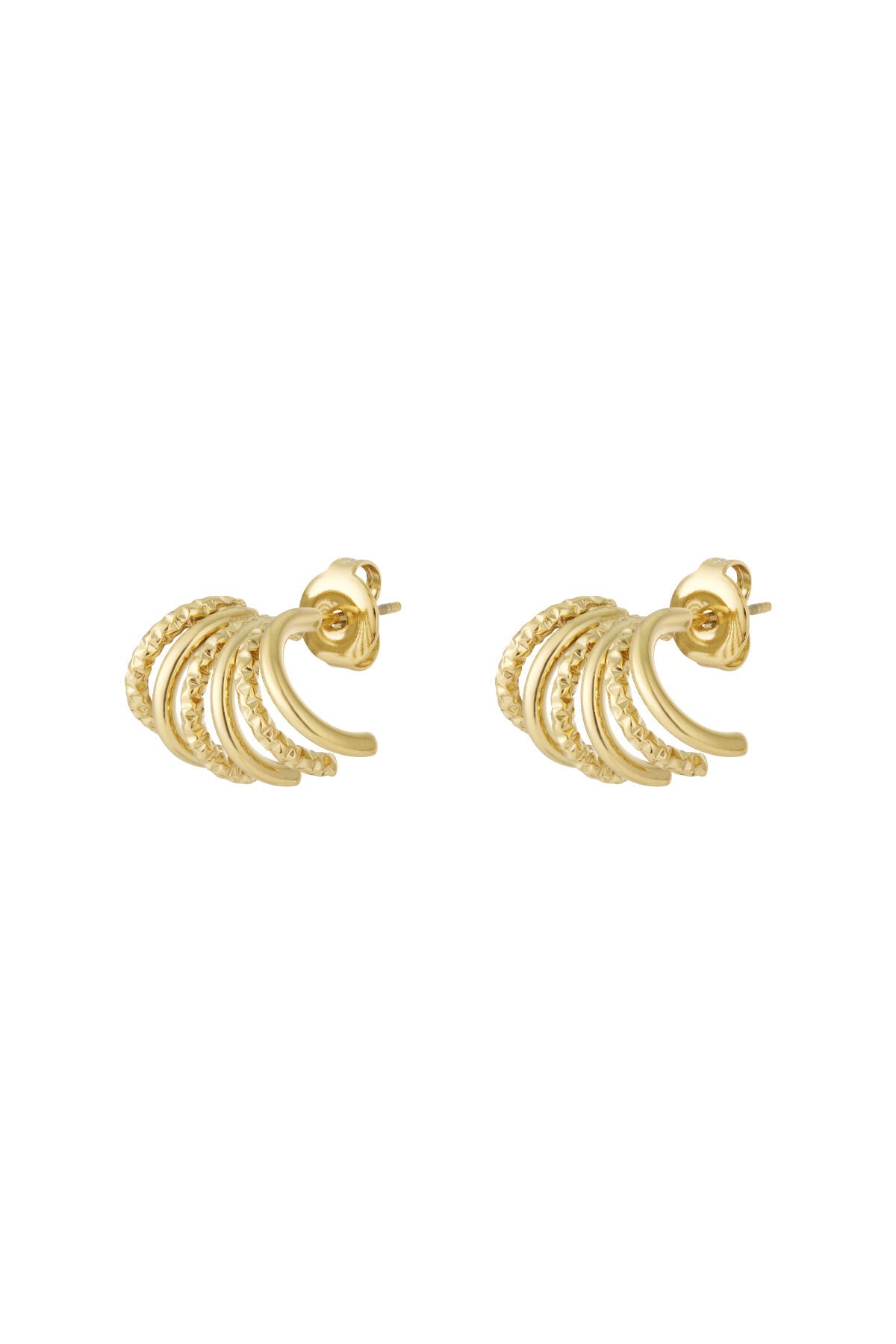 Stylish Gold Tone Irregular Stud Earrings