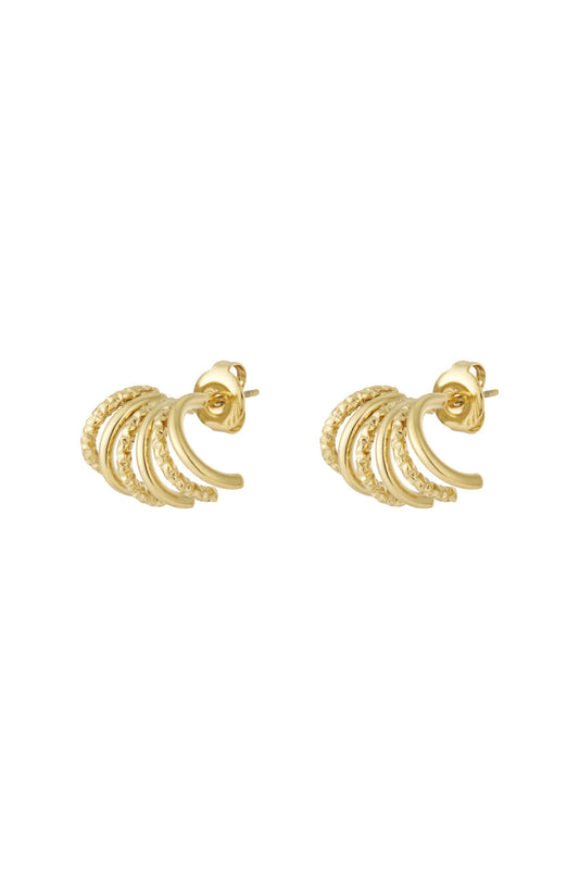 Stylish Gold Tone Irregular Stud Earrings