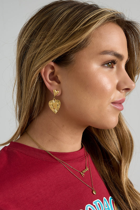 Elegant Heart-Shaped Drop Earrings for Everyday Glam