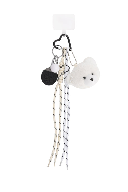 Charming Off-White Animal Bag Charm for Daily Use