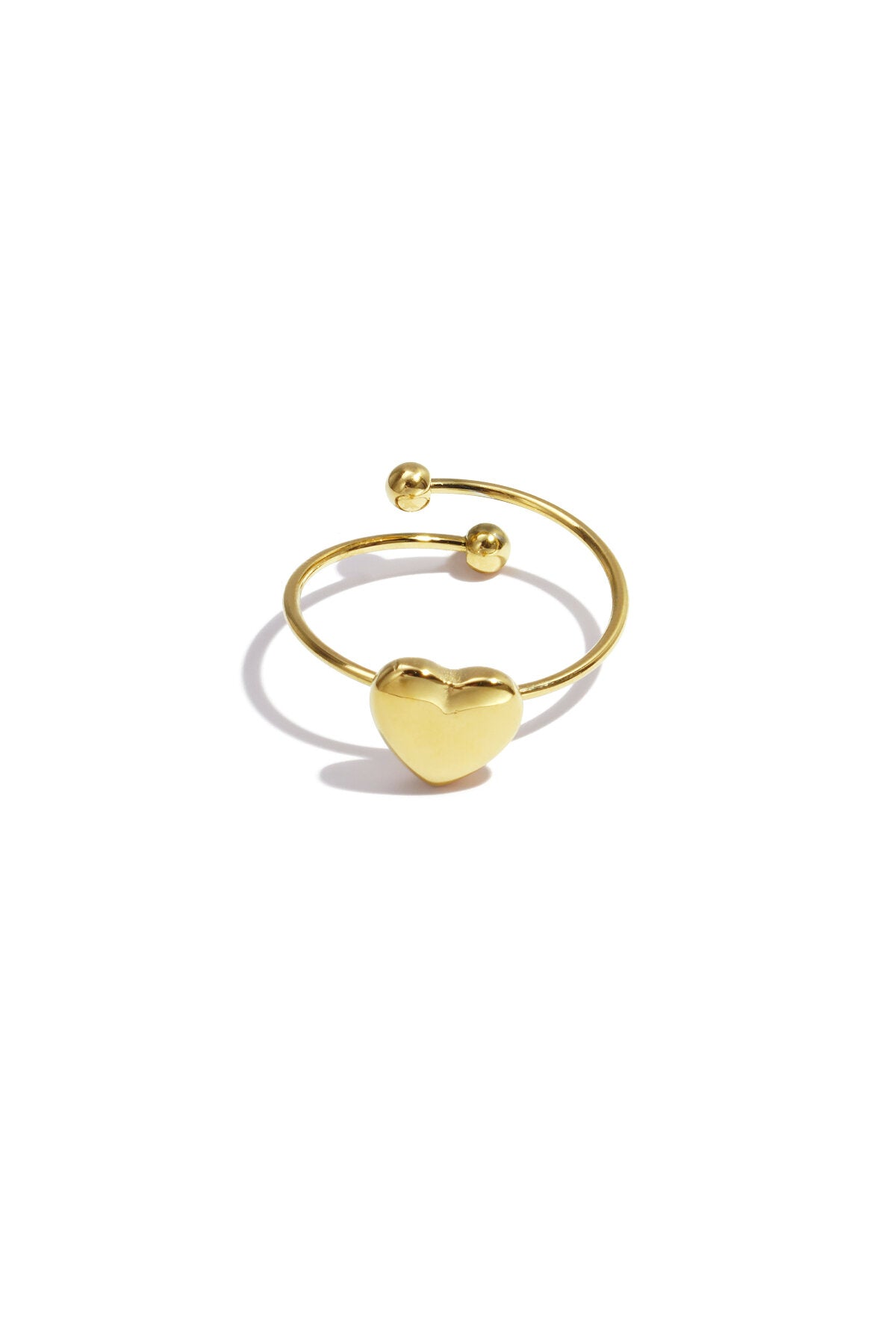 Elegant Minimalist Heart Ring in Silver & Gold