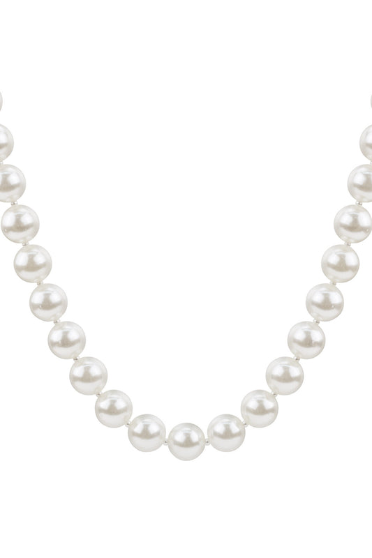 Elegant White Imitation Pearl Necklace for Women