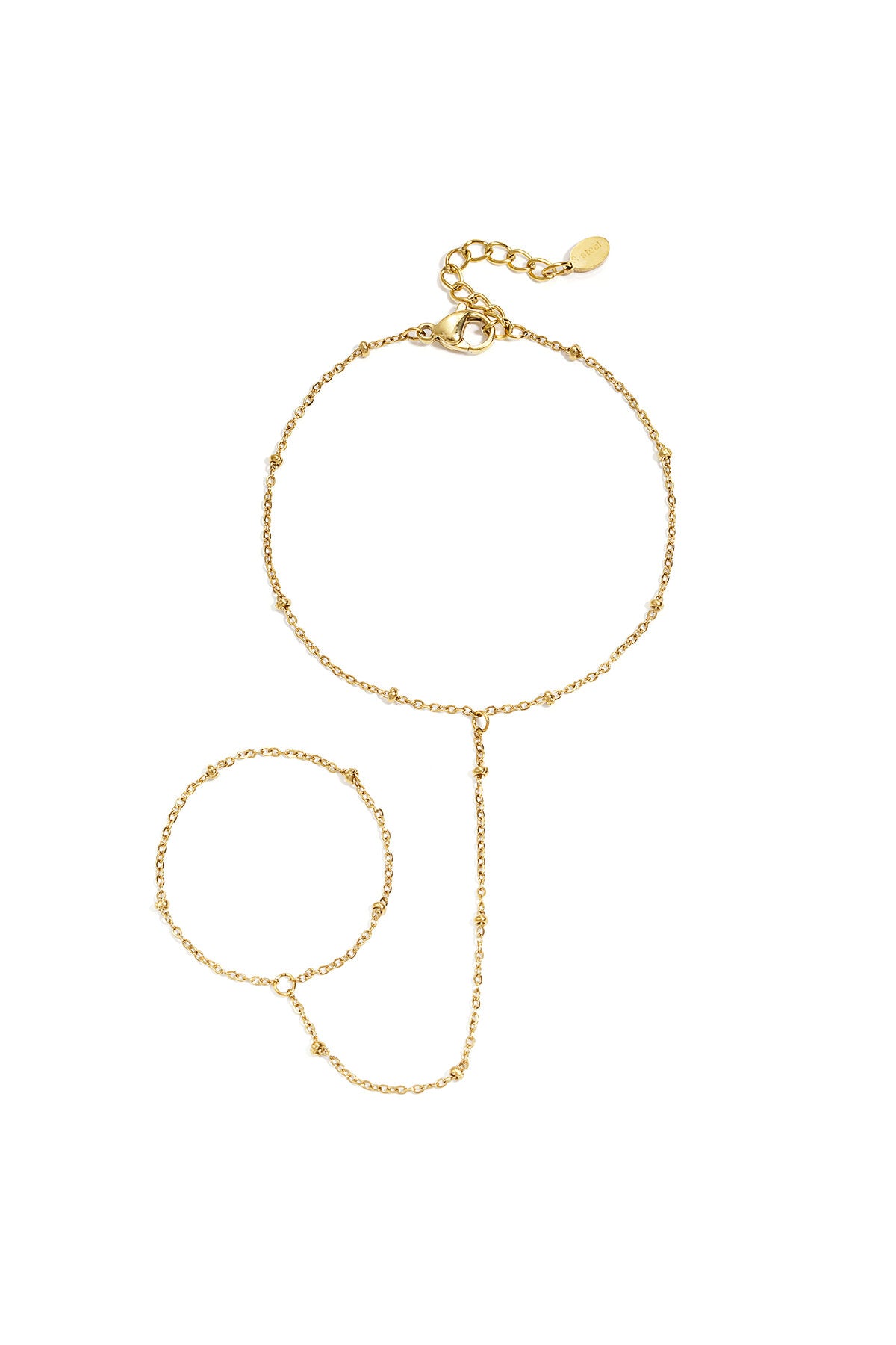 Elegant Silver & Gold Hand Chain for All Occasions
