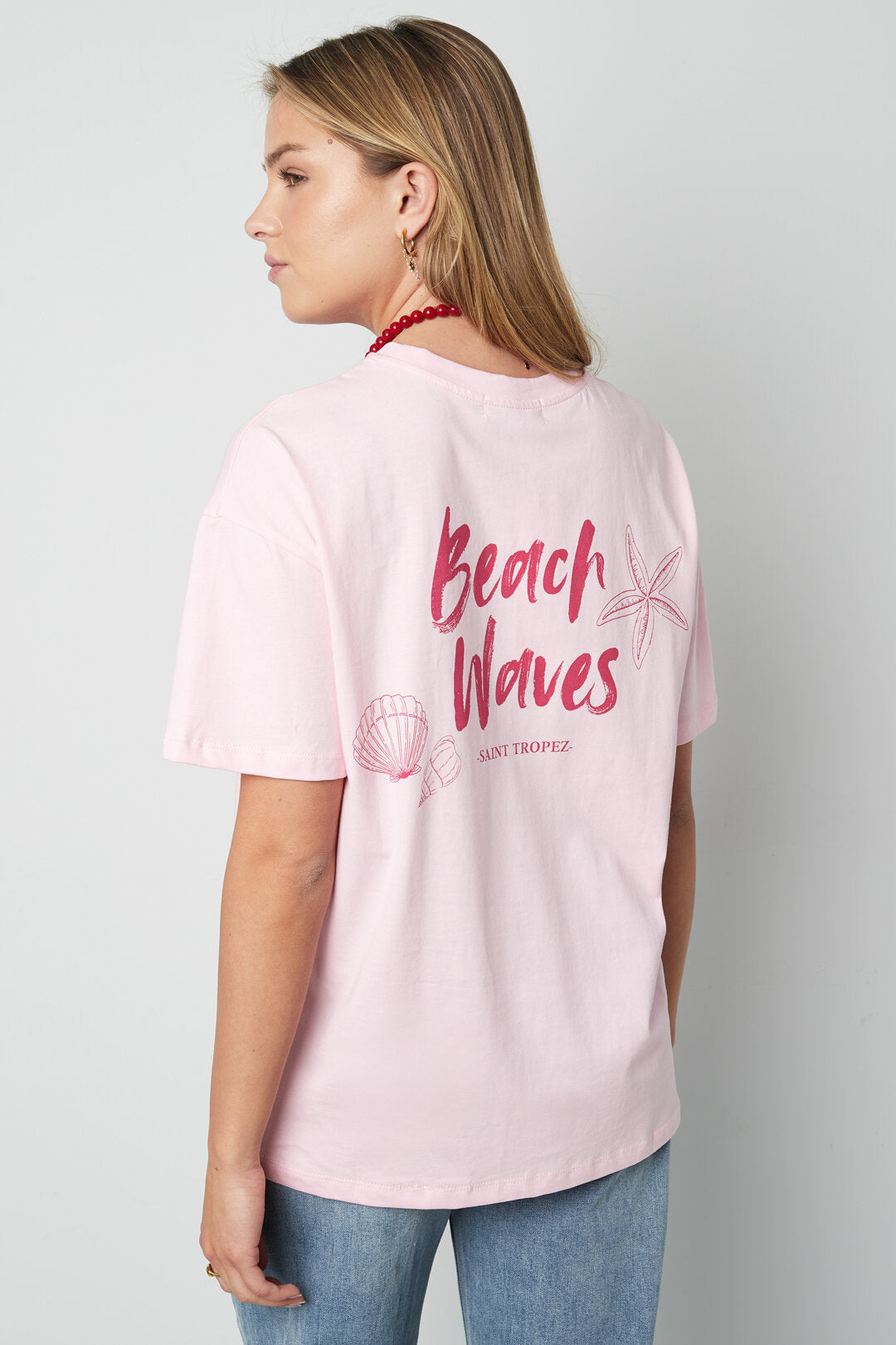 Soft Cotton Letter Print T-Shirt for Spring/Summer