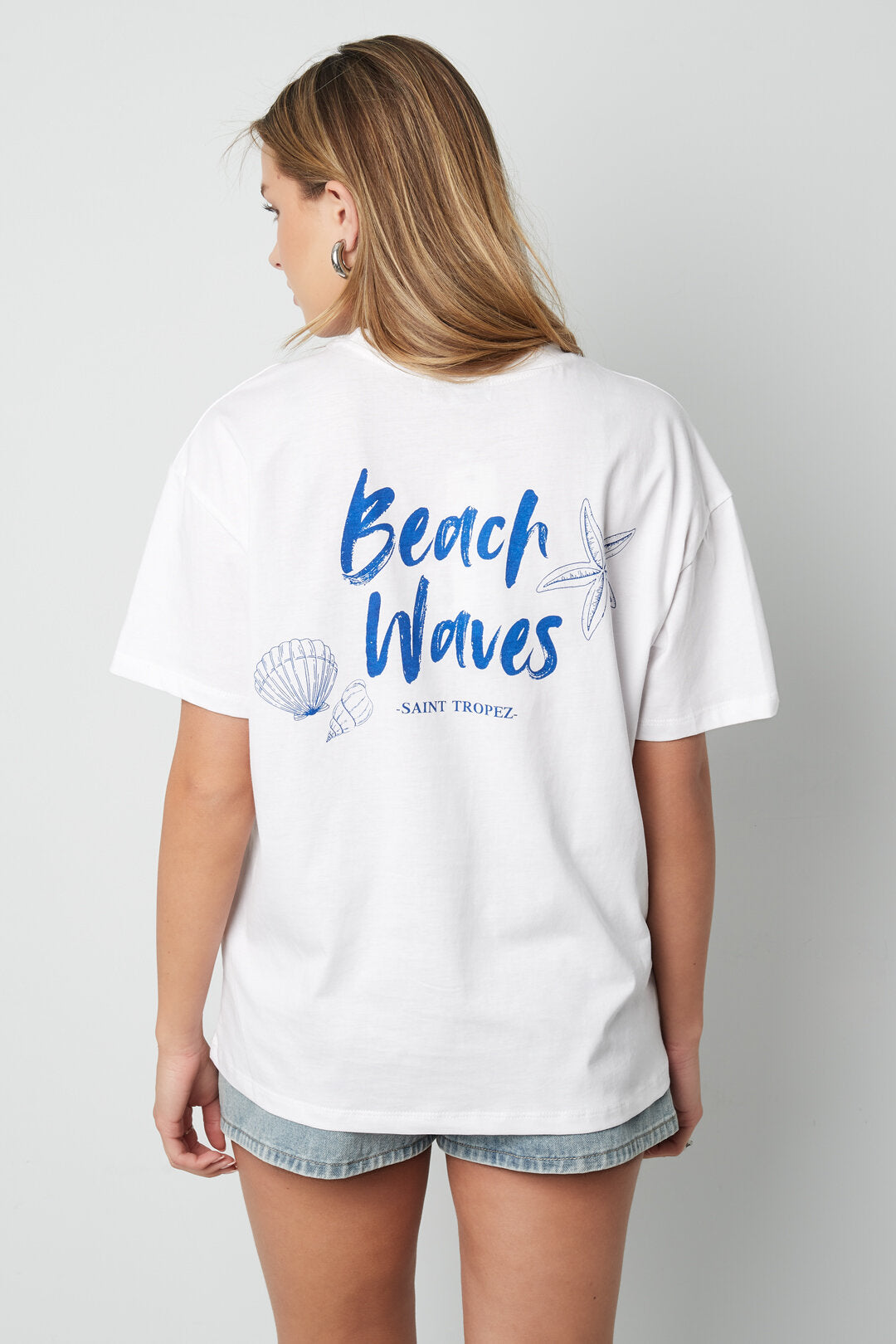 Soft Cotton Letter Print T-Shirt for Spring/Summer