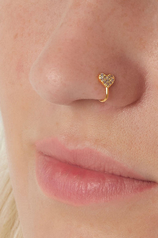 Elegant Heart Shaped Ear Cuffs for Women - Silver & Gold
