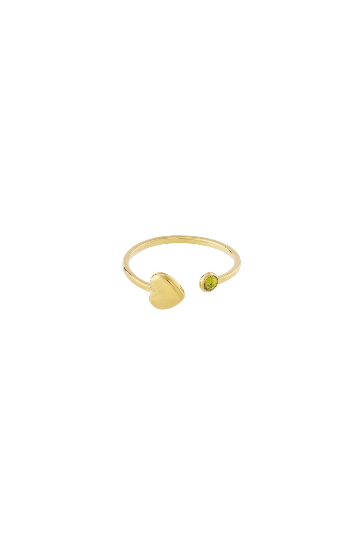 Elegant 14K Gold Plated Heart Ring - All Fit