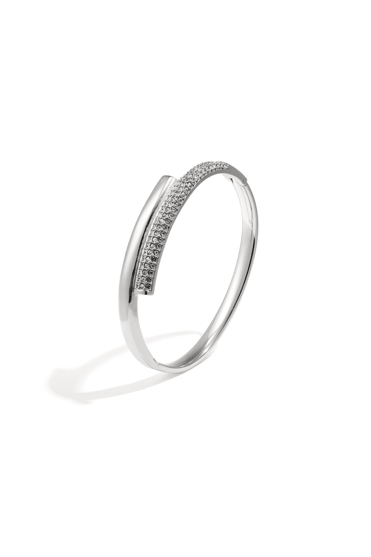 Elegant All-Fit Rhinestone Bangle for Daily Wear