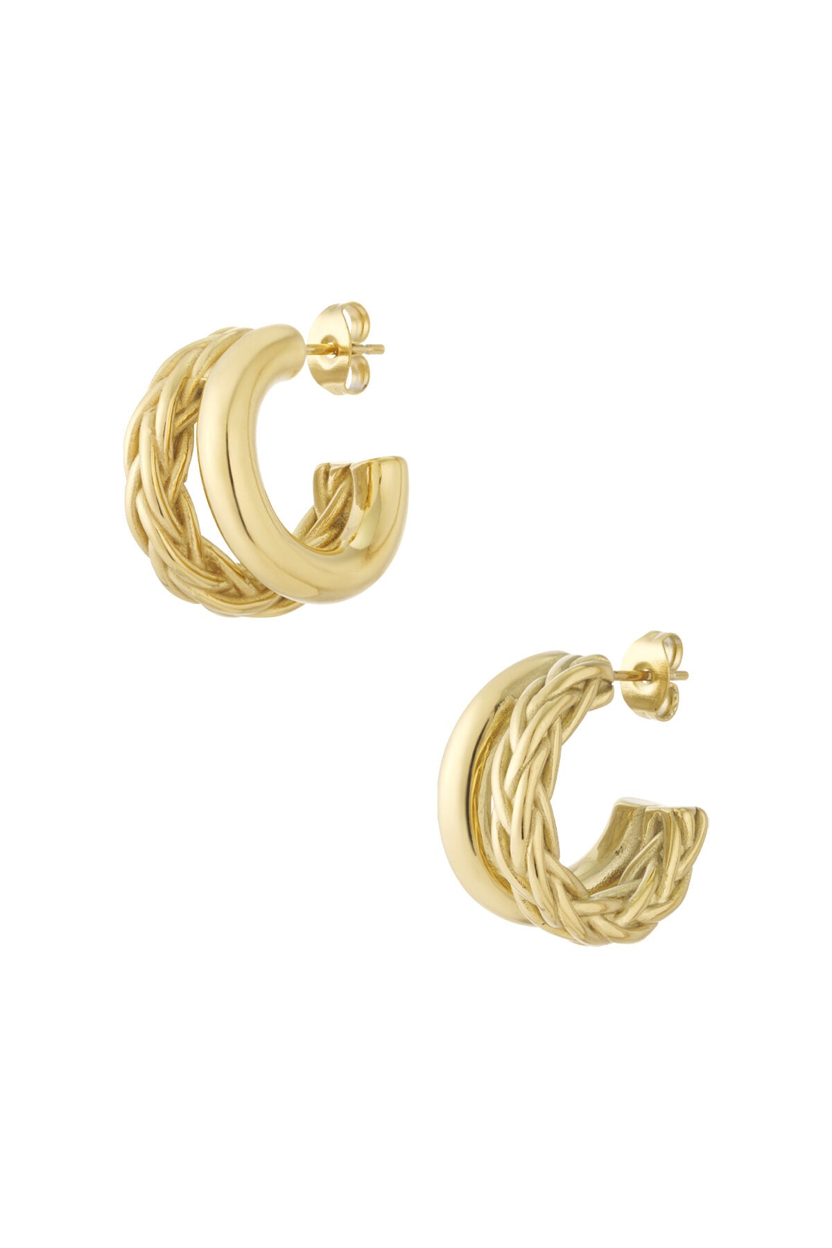 Stylish Stainless Steel Irregular Hoop Earrings