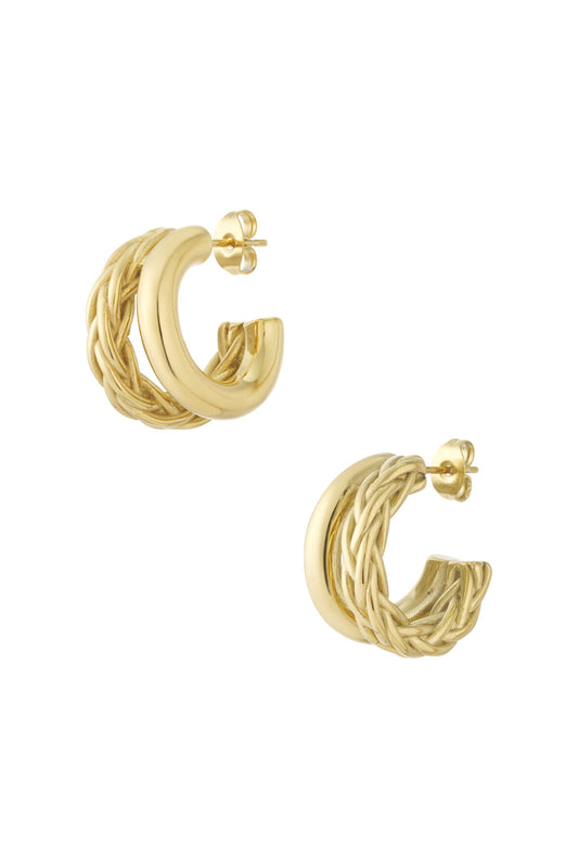 Stylish Stainless Steel Irregular Hoop Earrings