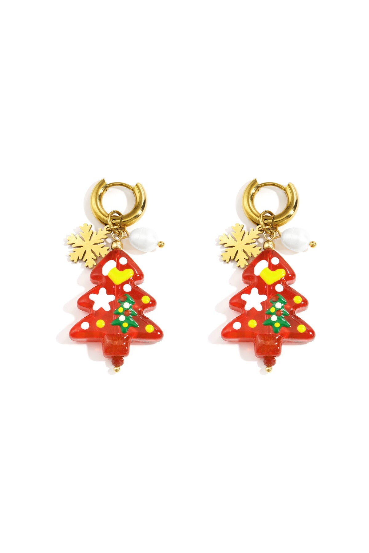 Stylish Red Drop Earrings for Women - Perfect Christmas Gift